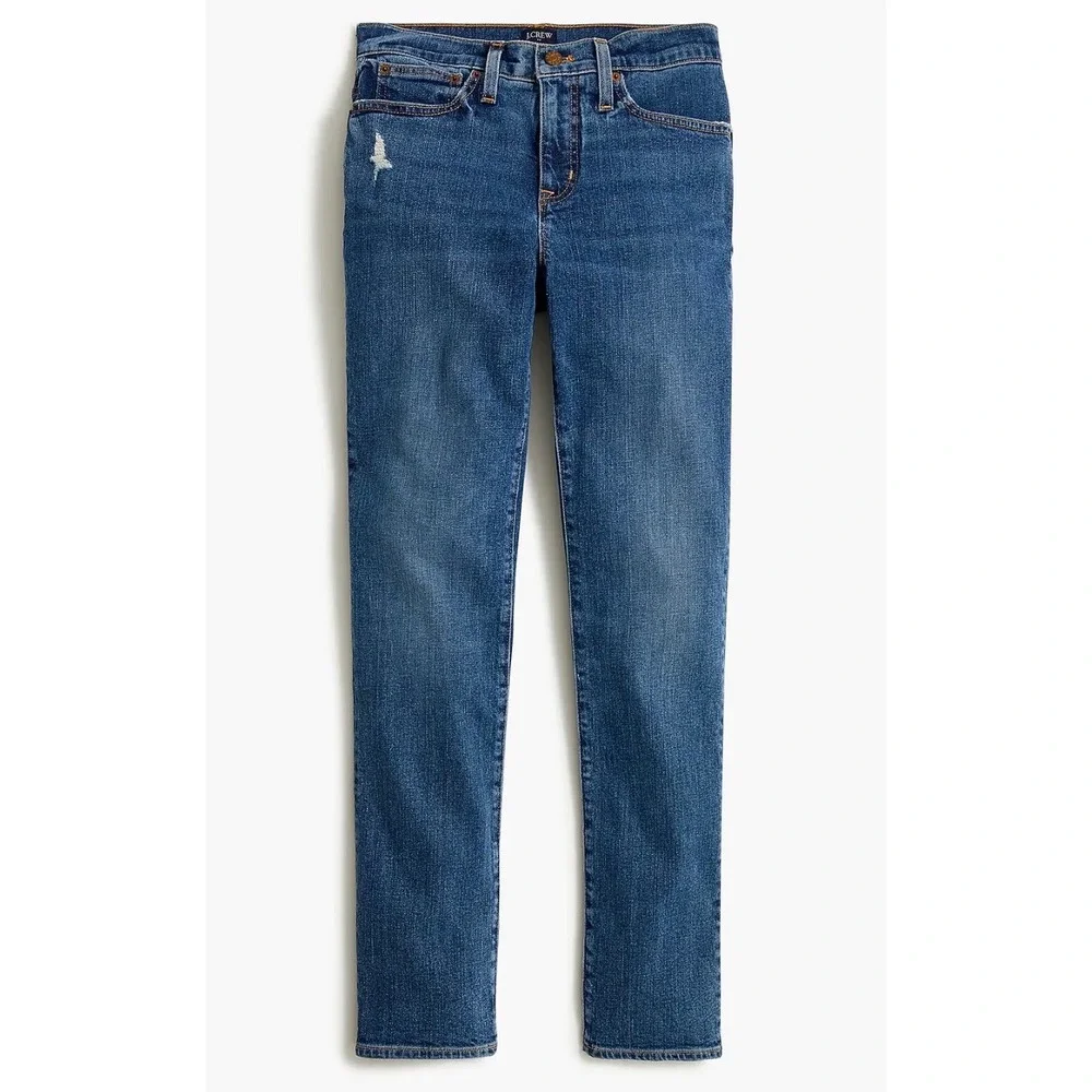 J.Crew Slim Boyfriend Jean Medium Wash Straight Leg Stretch BK581‎ Womens 25
